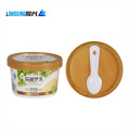 Custom Ice Cream Container Pappbecher mit Plastikdeckel